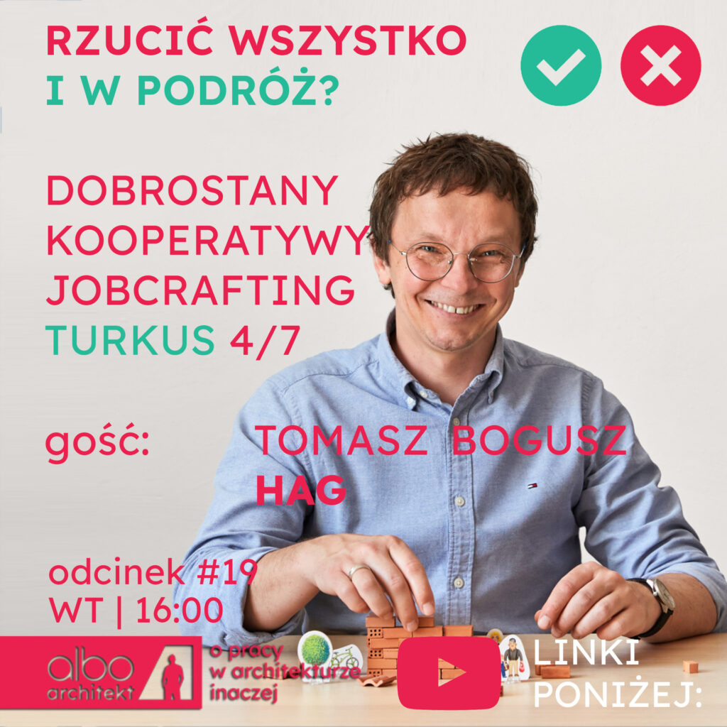 Tomasz Bogusz HAG turkusowe biuro architektoniczne praca 4 dni w tygodniu dobrostany kooperatywy jobcrafting