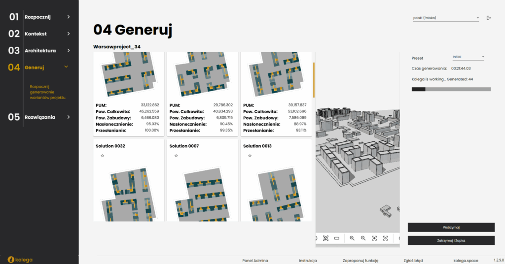 Kolega.space od DESIGNBOTIC - zrzut ekranu